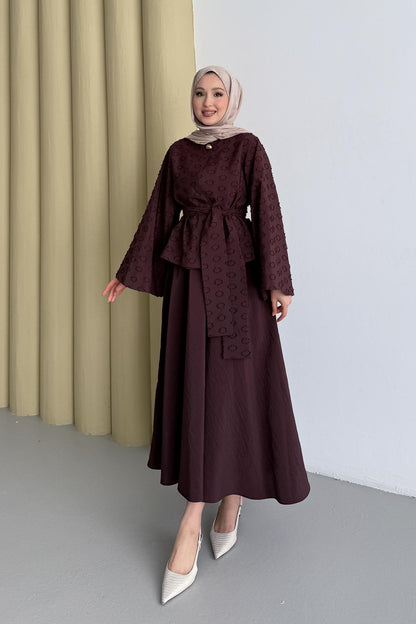 Halka Desen Takım Bordo