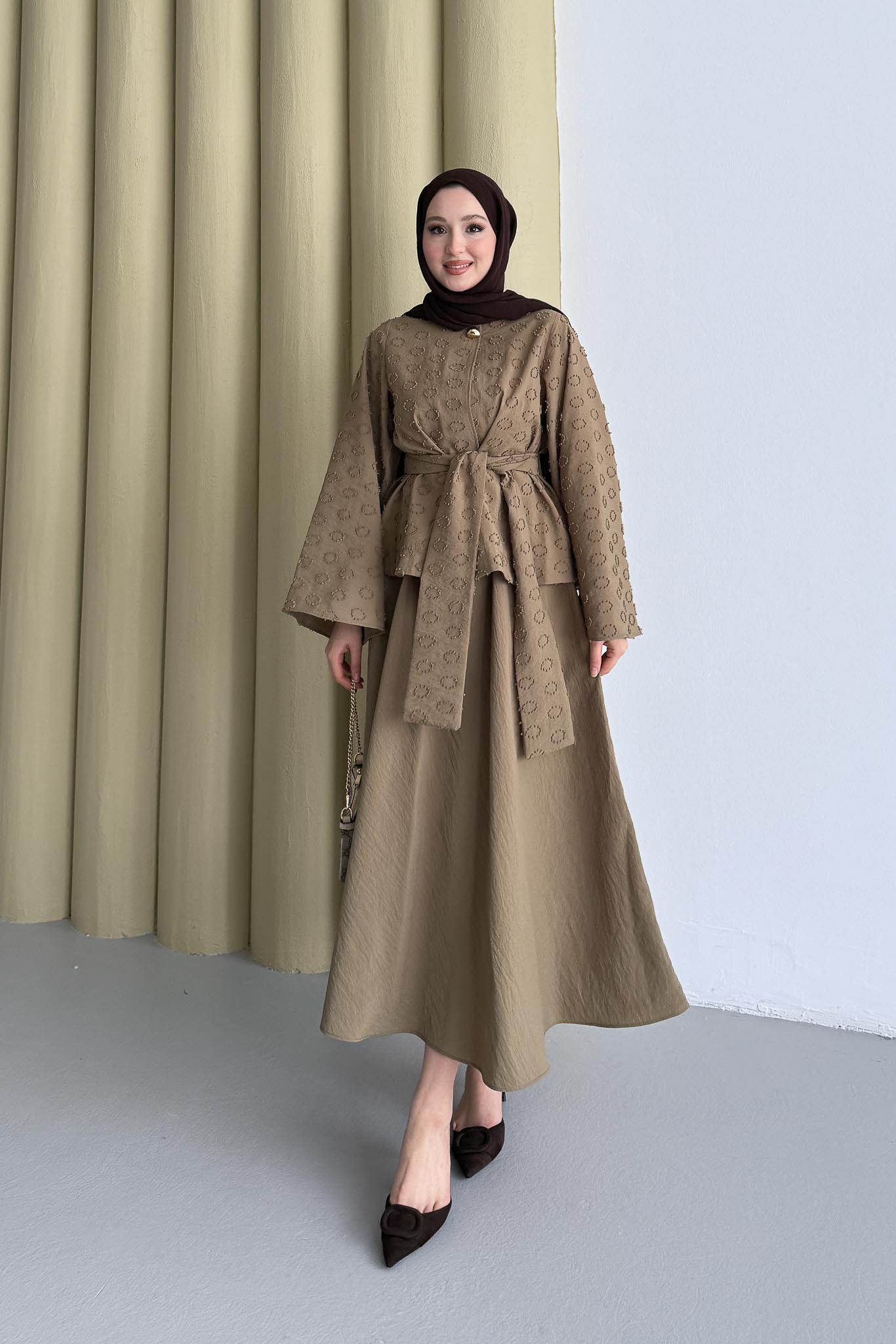 Halka Desen Takım Olive