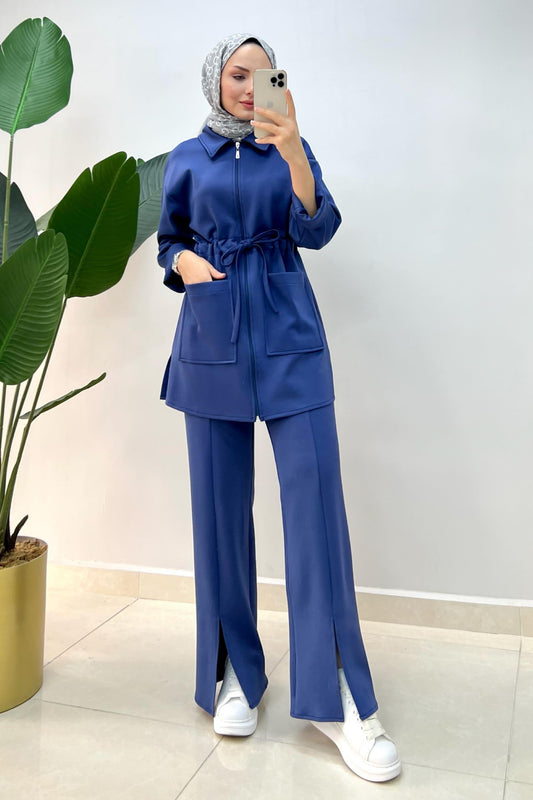 Helen Pocket Suit Navy Blue