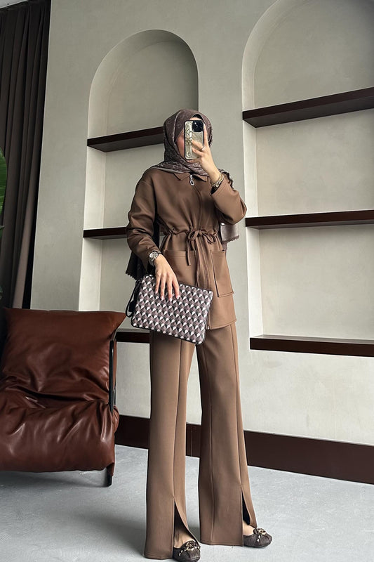 Helen Pocket Suit Brown