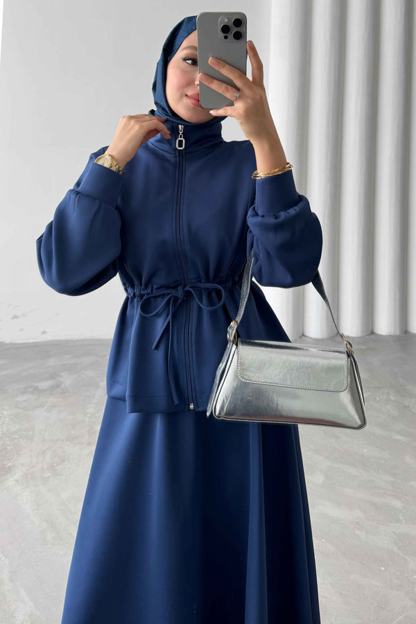 Afra Asymmetric Suit Indigo