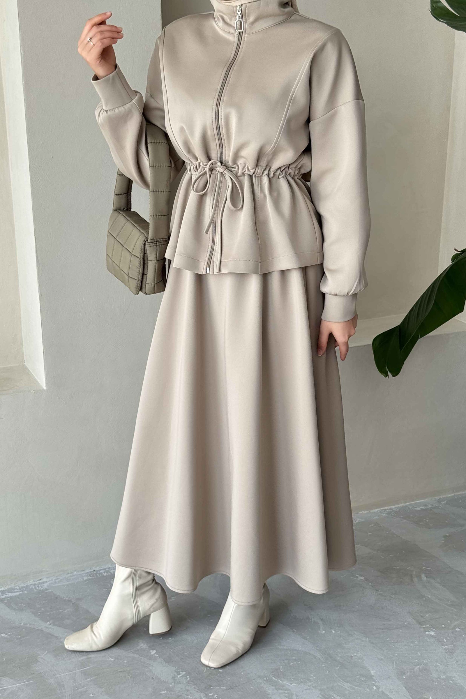 Afra Asymmetric Suit Indigo