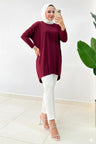 Silk Scissors Tunic Claret Red
