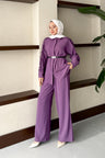 Ajda Pleated Skirt Set Petrol