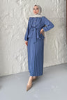 Ajda Pleated Skirt Set Petrol