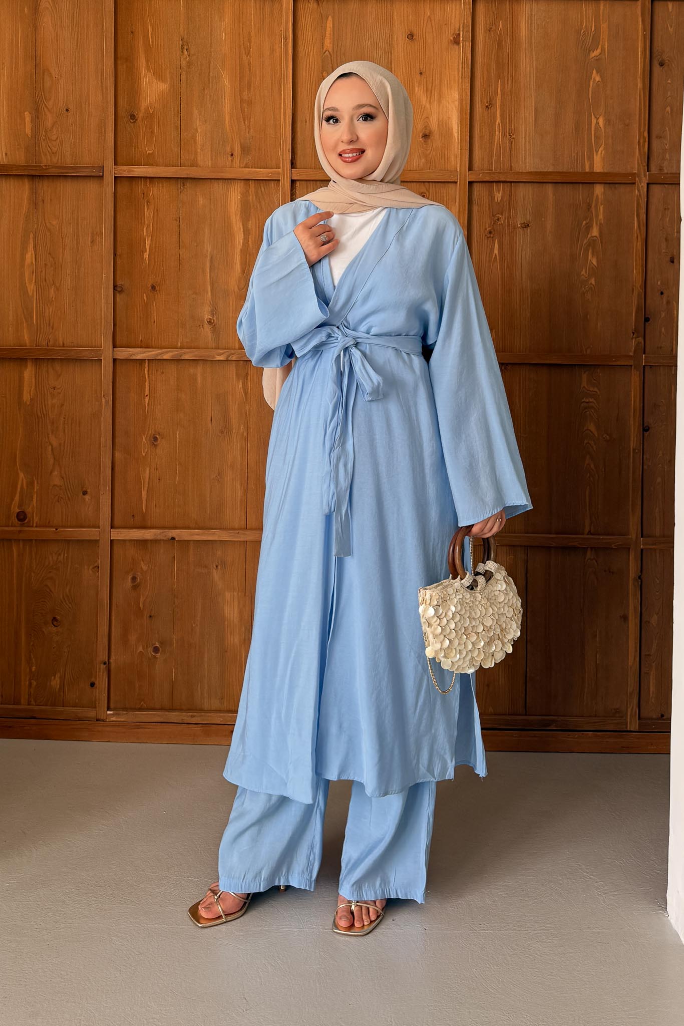 Dean Kimono Takım Bebe Mavi