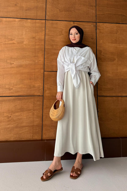 Alaçatı Dress White