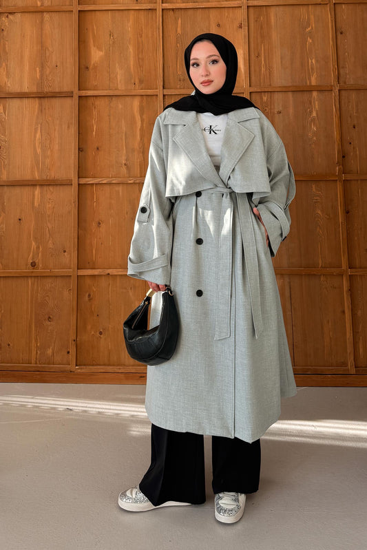 Prime Trench Coat Oil Green