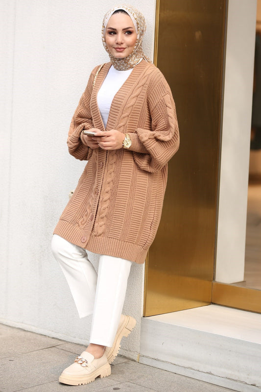 Knitted Cardigan Caramel