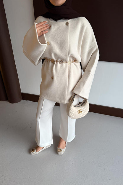 Premium Mari Hırka Ekru