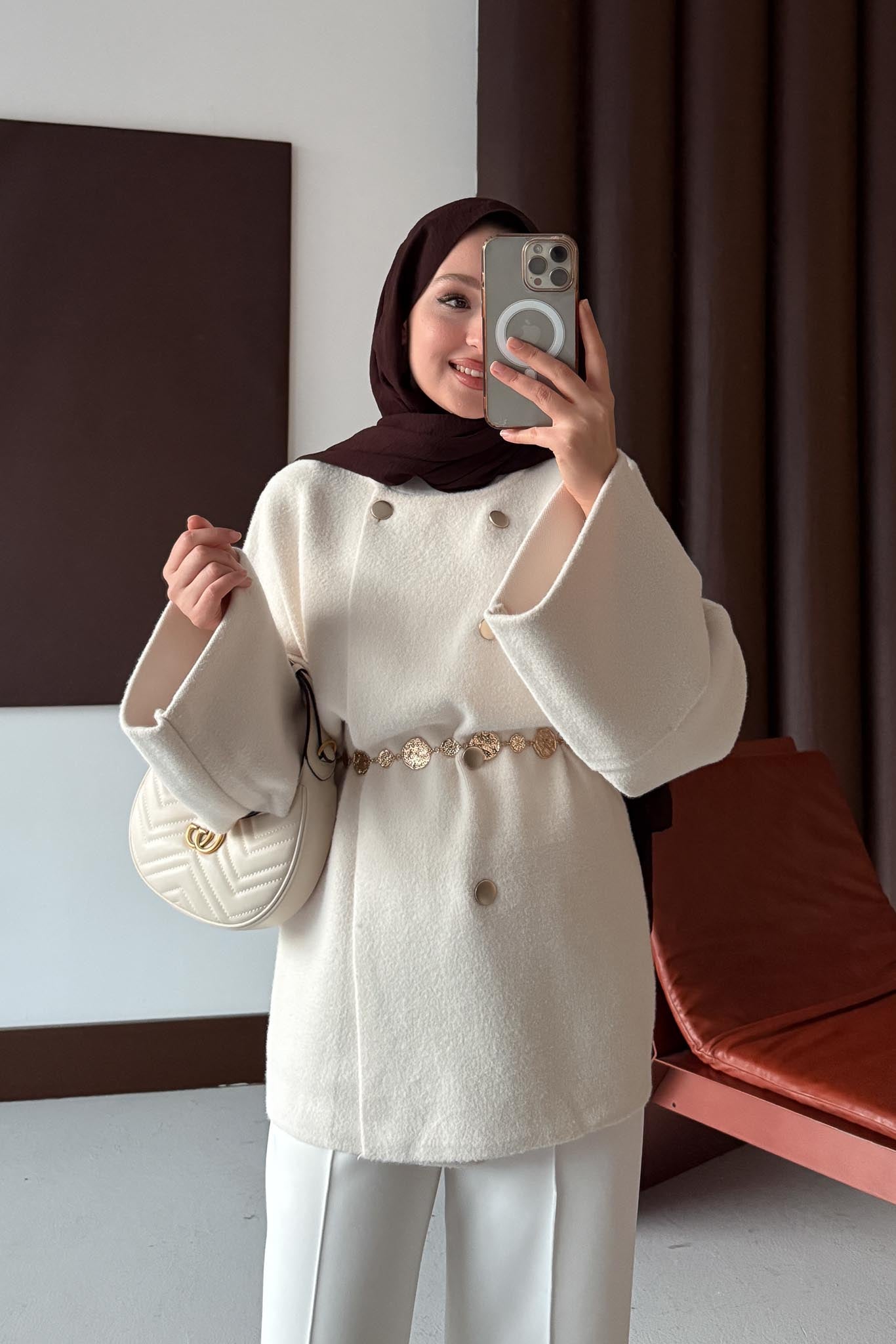 Premium Mari Hırka Ekru