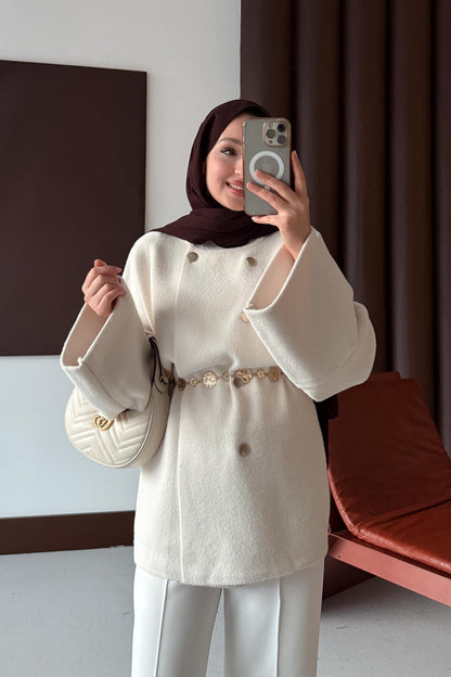 Premium Mari Hırka Ekru