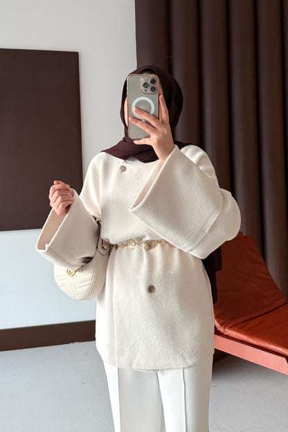 Premium Mari Hırka Ekru