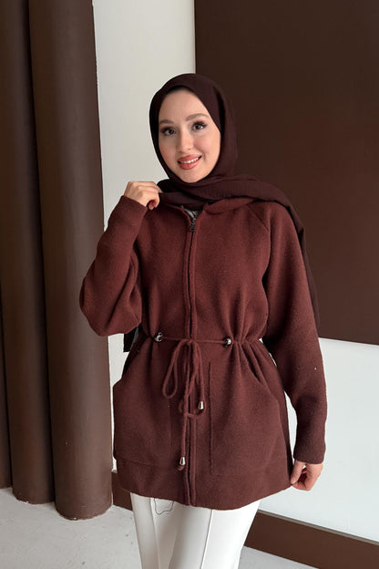 GoldFox Hırka Kap Kahverengi