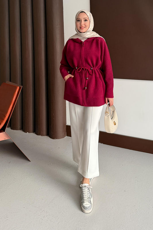 GoldFox Hırka Kap Bordo