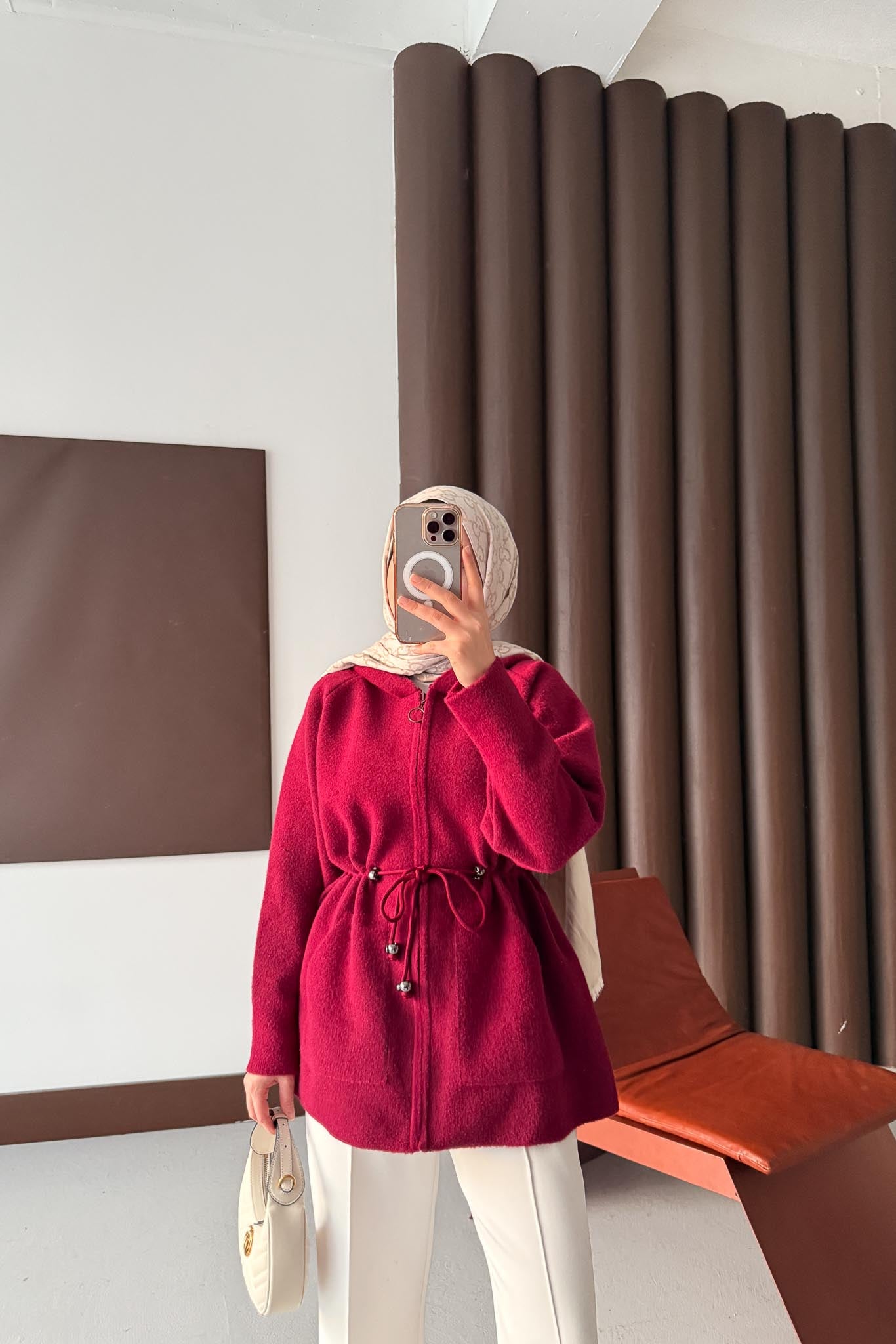 GoldFox Hırka Kap Bordo