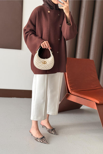 Premium Mari Hırka Kahverengi