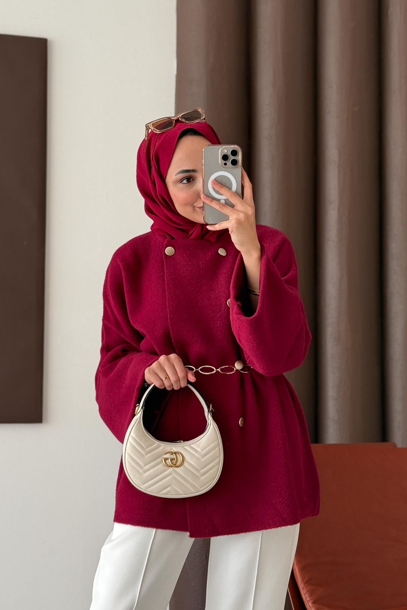 Premium Mari Hırka Bordo