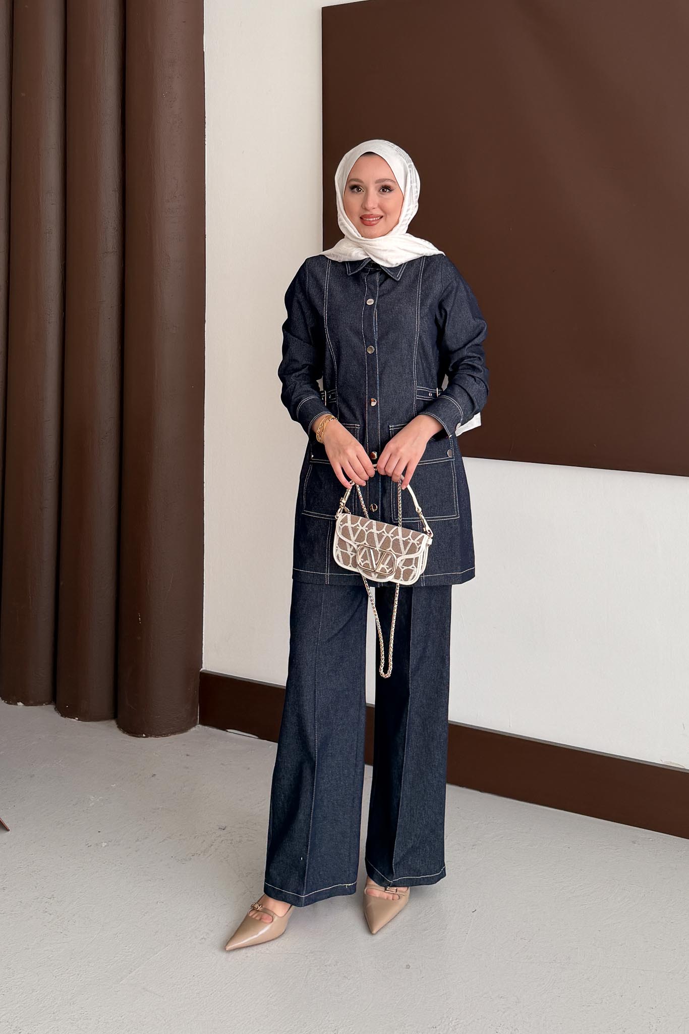 Cepli Kot takım Kot Mavi