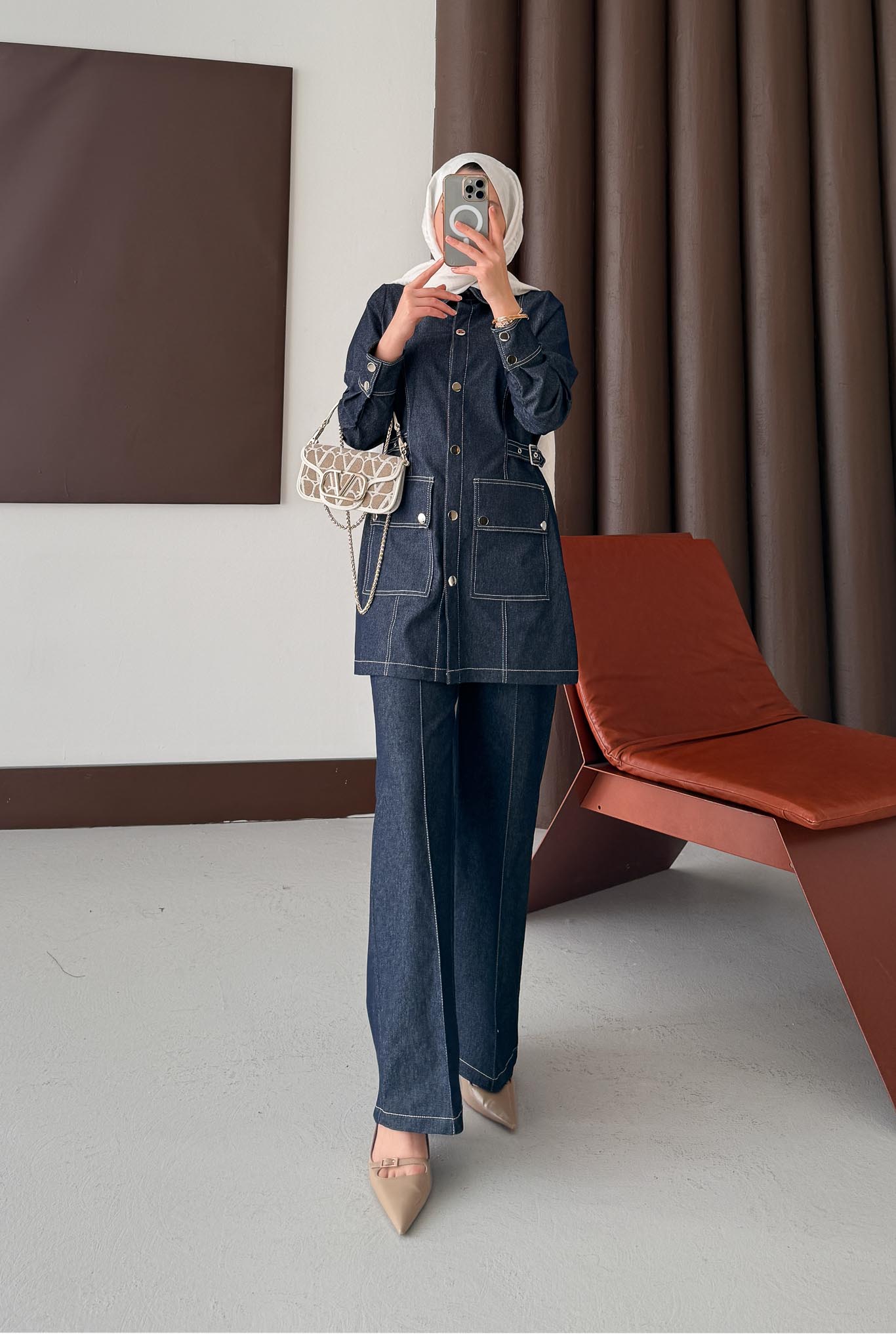 Cepli Kot takım Kot Mavi