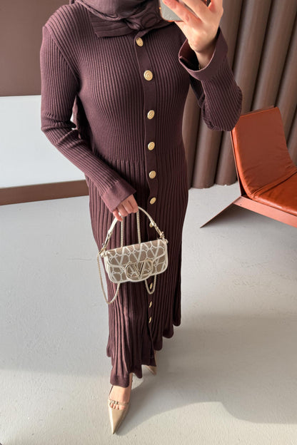 Aller Merserize Elbise Acı Kahve