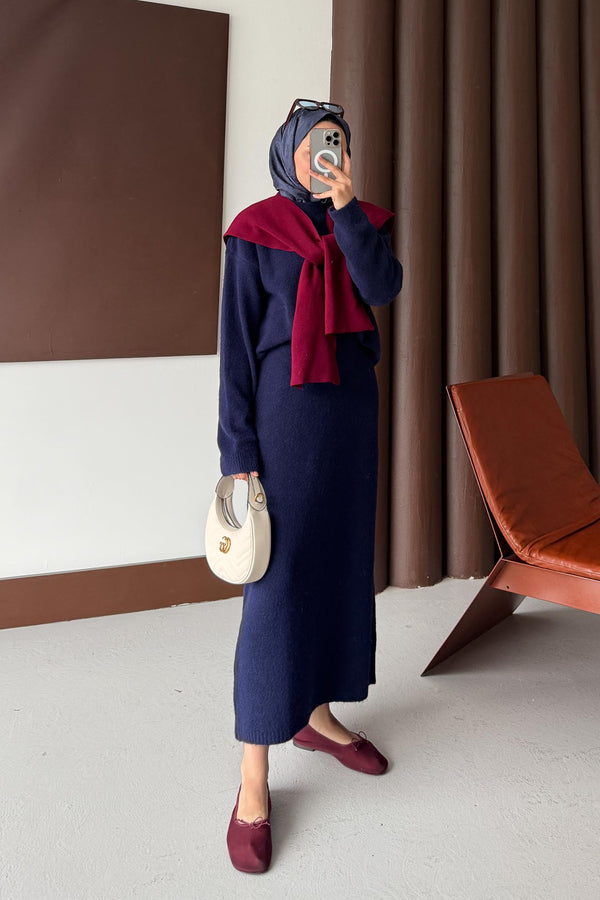 Minimal Balloon Sleeve Suit Gray