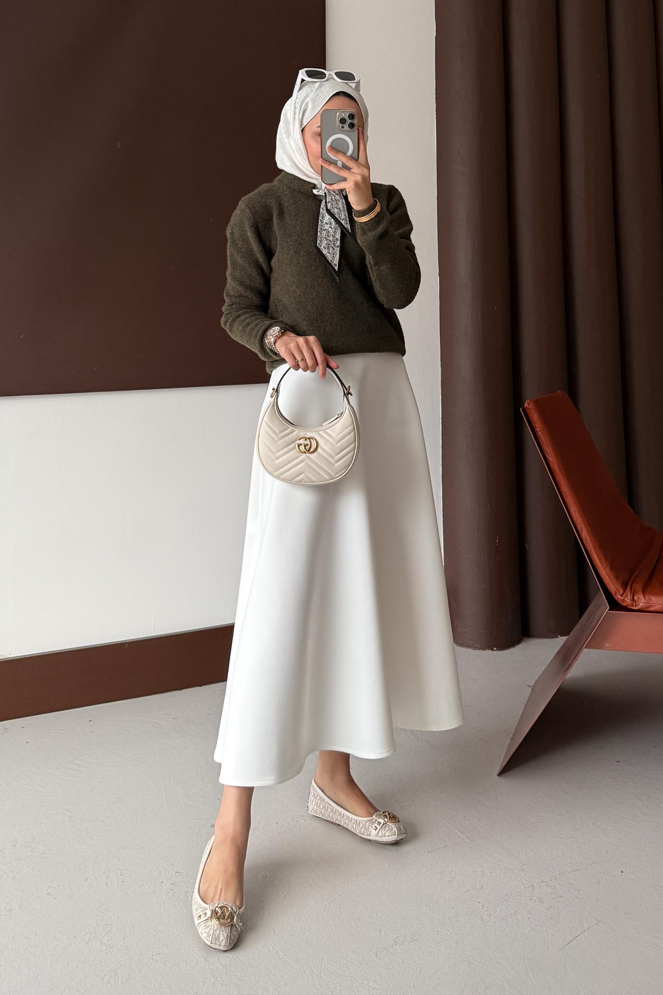 Espana Şallı Triko Tunik Haki