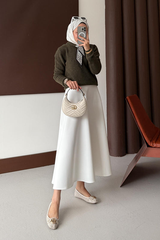 Espana Şallı Triko Tunik Haki