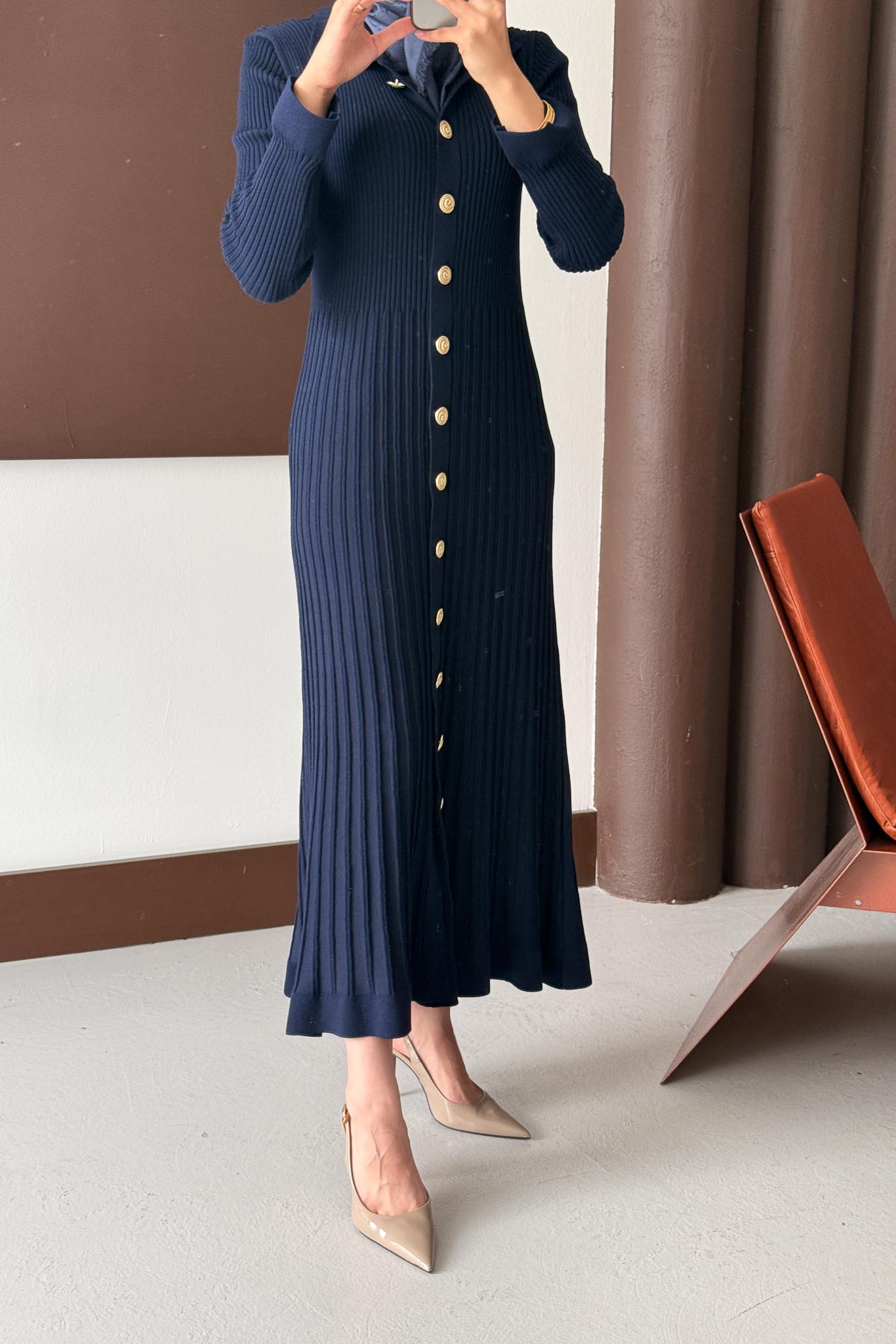 Aller Merserize Elbise Lacivert