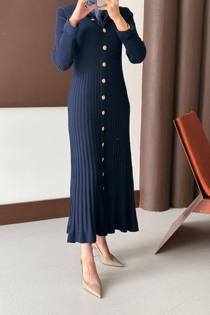 Aller Merserize Elbise Lacivert