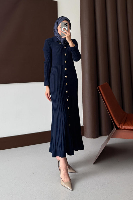 Aller Merserize Elbise Lacivert