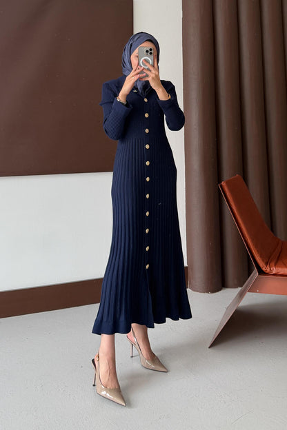Aller Merserize Elbise Lacivert