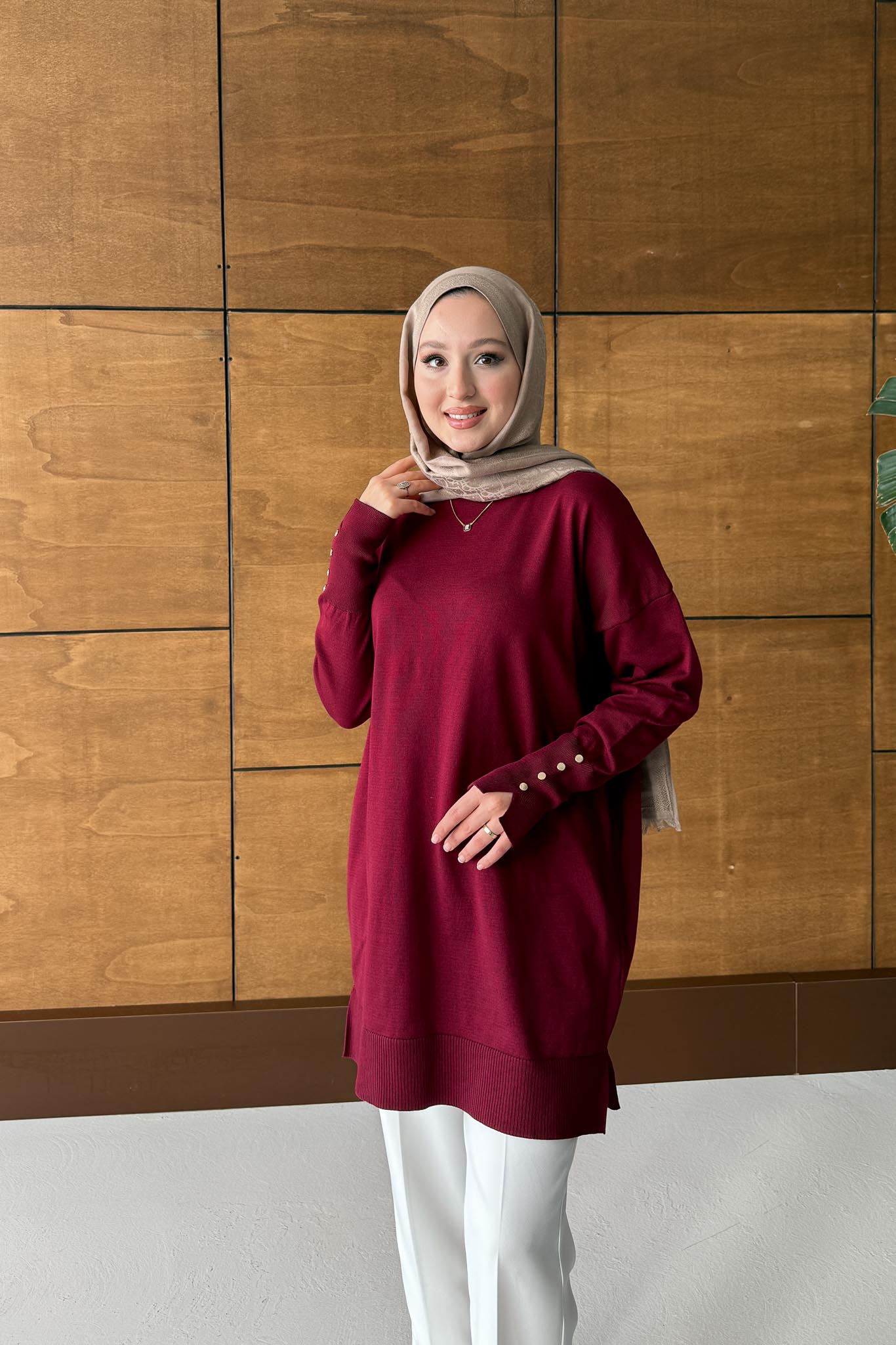 Lens Merserize Tunik Bordo