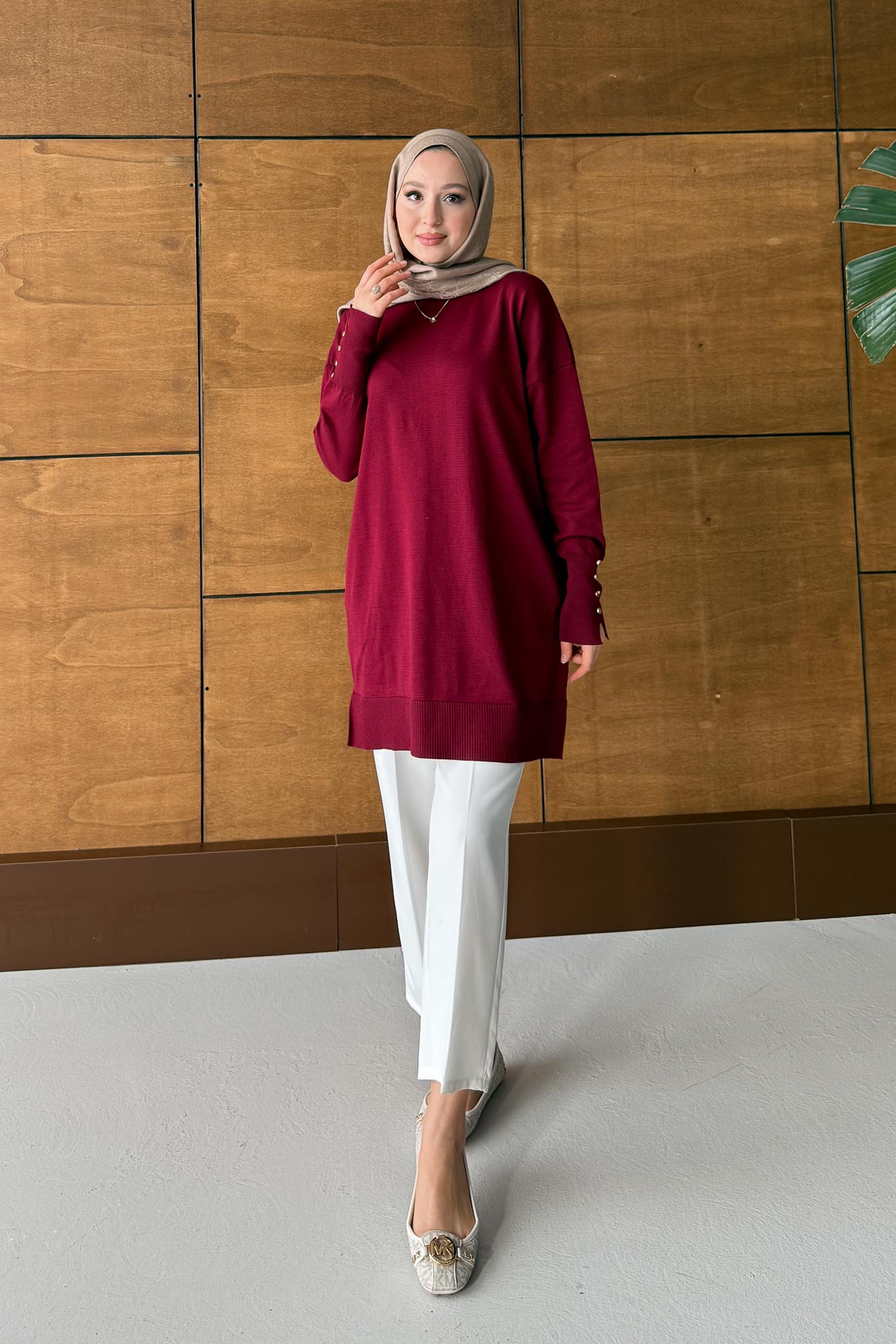 Lens Merserize Tunik Bordo