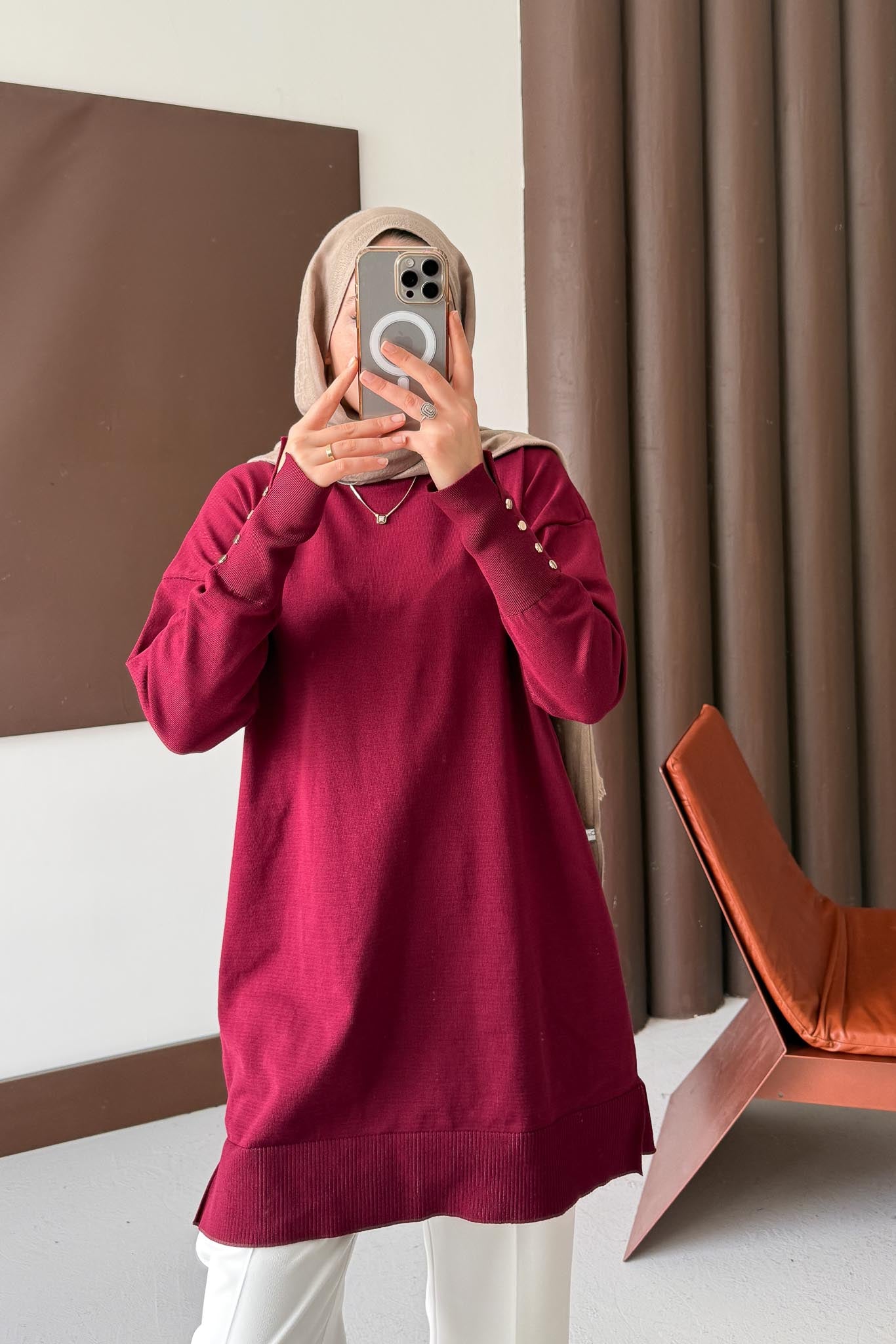 Lens Merserize Tunik Bordo