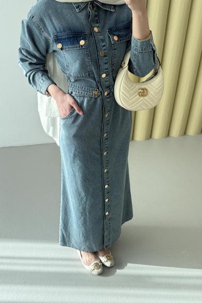 Camelia Kot Elbise Bebe Mavi