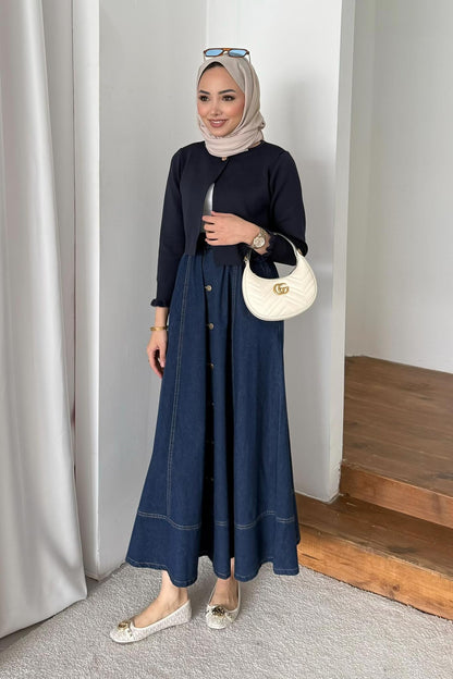 Laura Merserize Hırka Lacivert