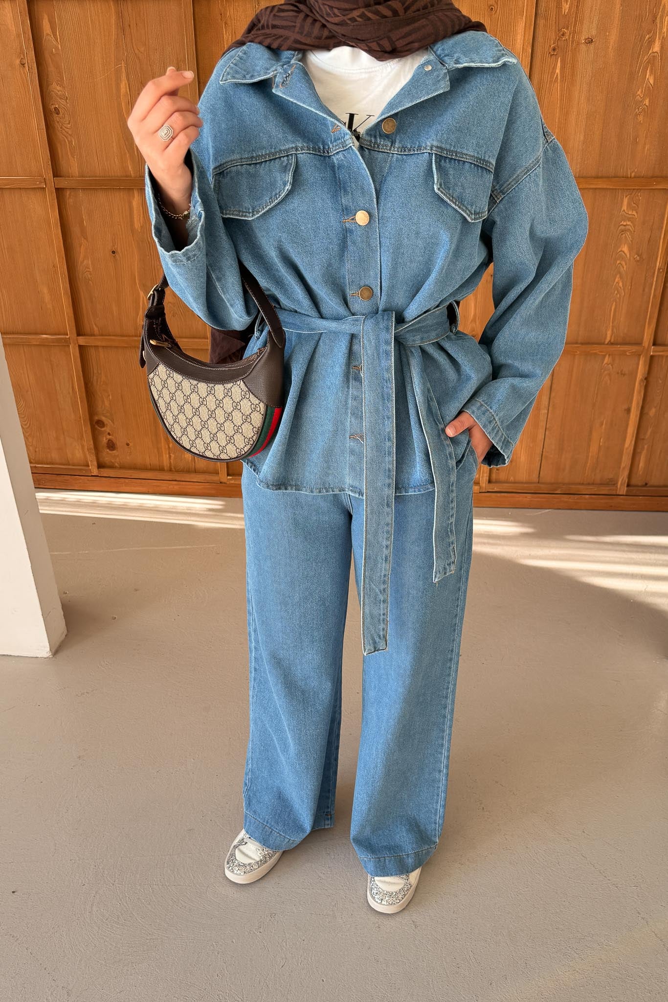 Ajda Pleated Skirt Set Petrol