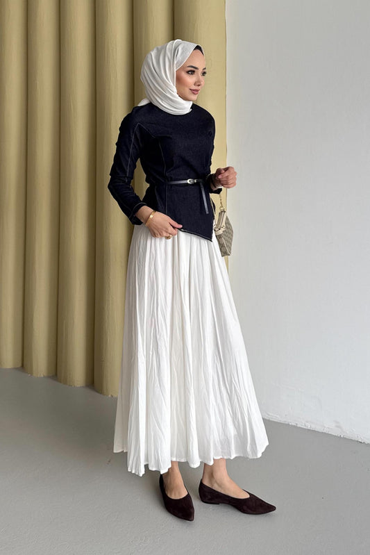 Asimetrik Kot Takım Lacivert