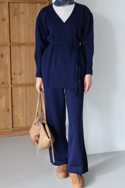 Tied Kimono Set Black