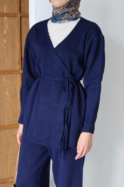 Tied Kimono Set Black