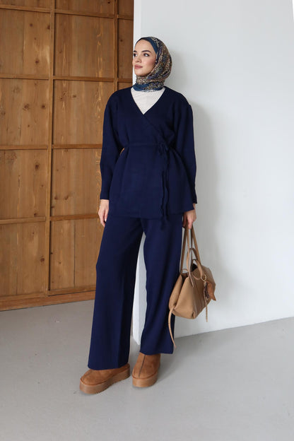 Tied Kimono Set Black