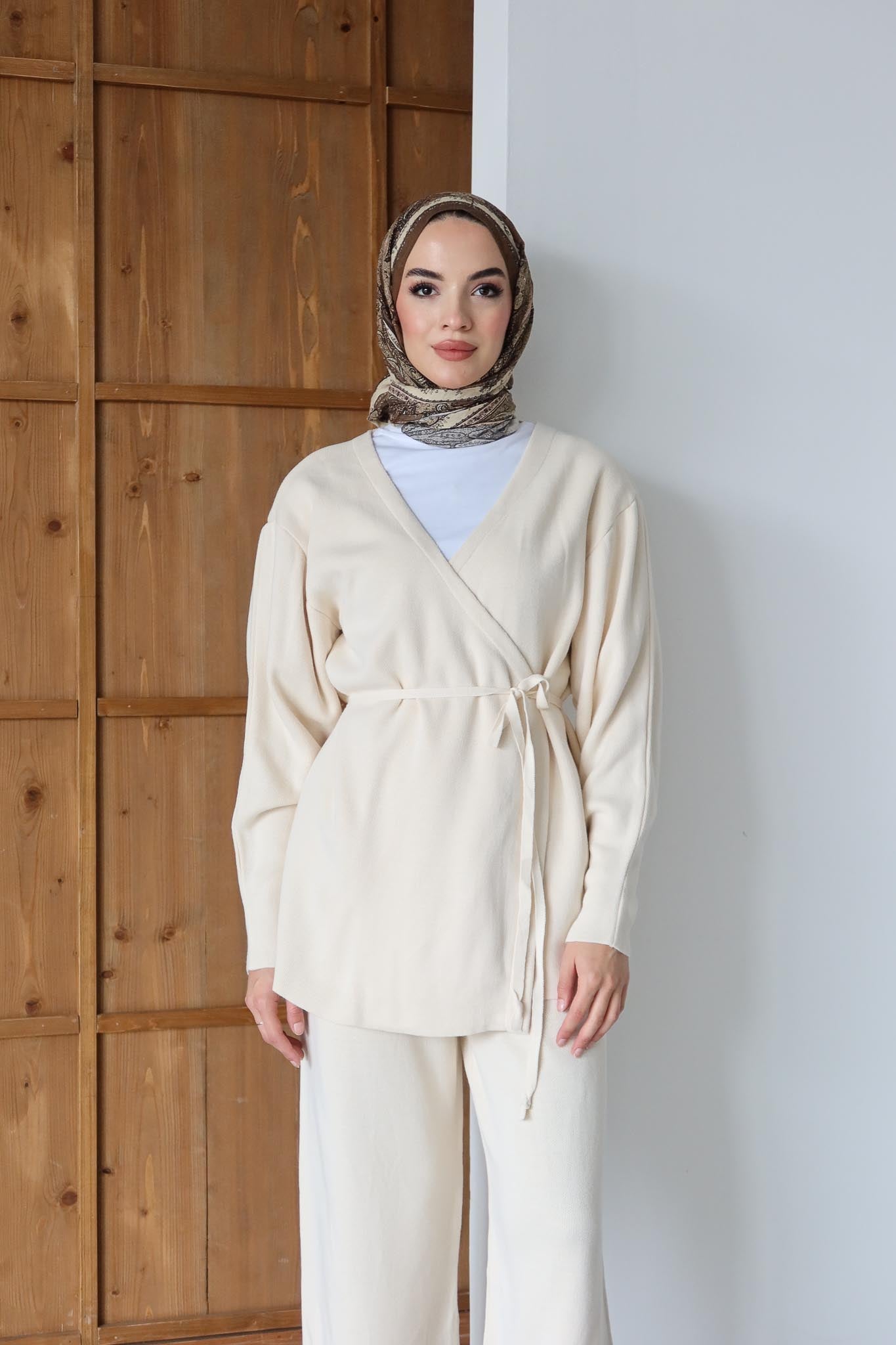 Tied Kimono Set Black