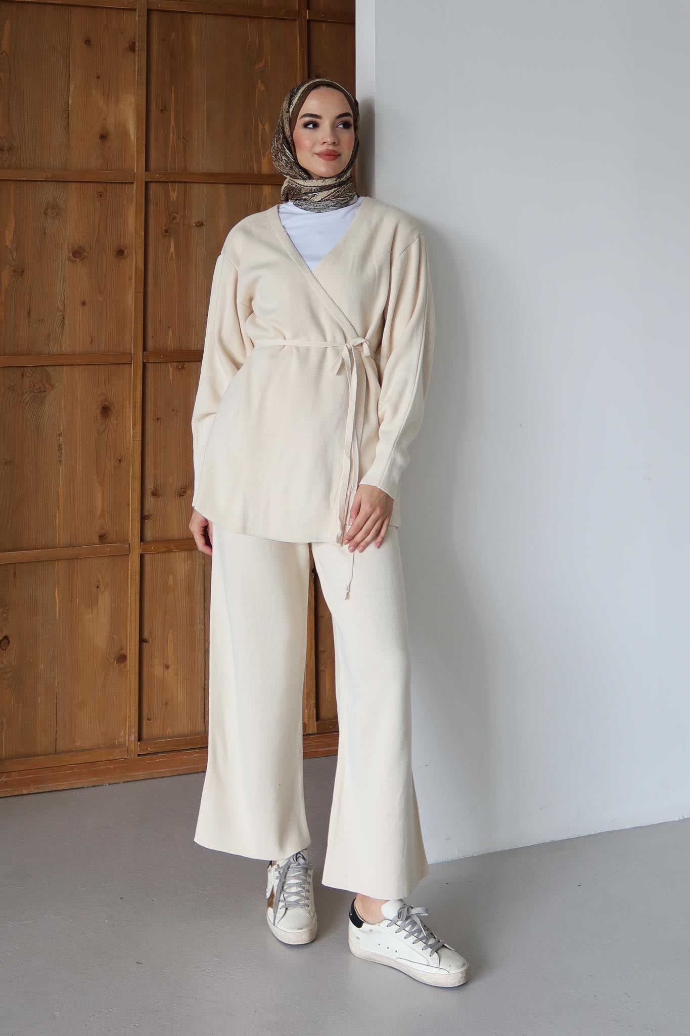 Tied Kimono Set Black