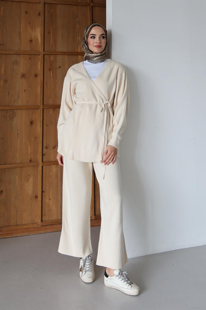 Tied Kimono Set Black