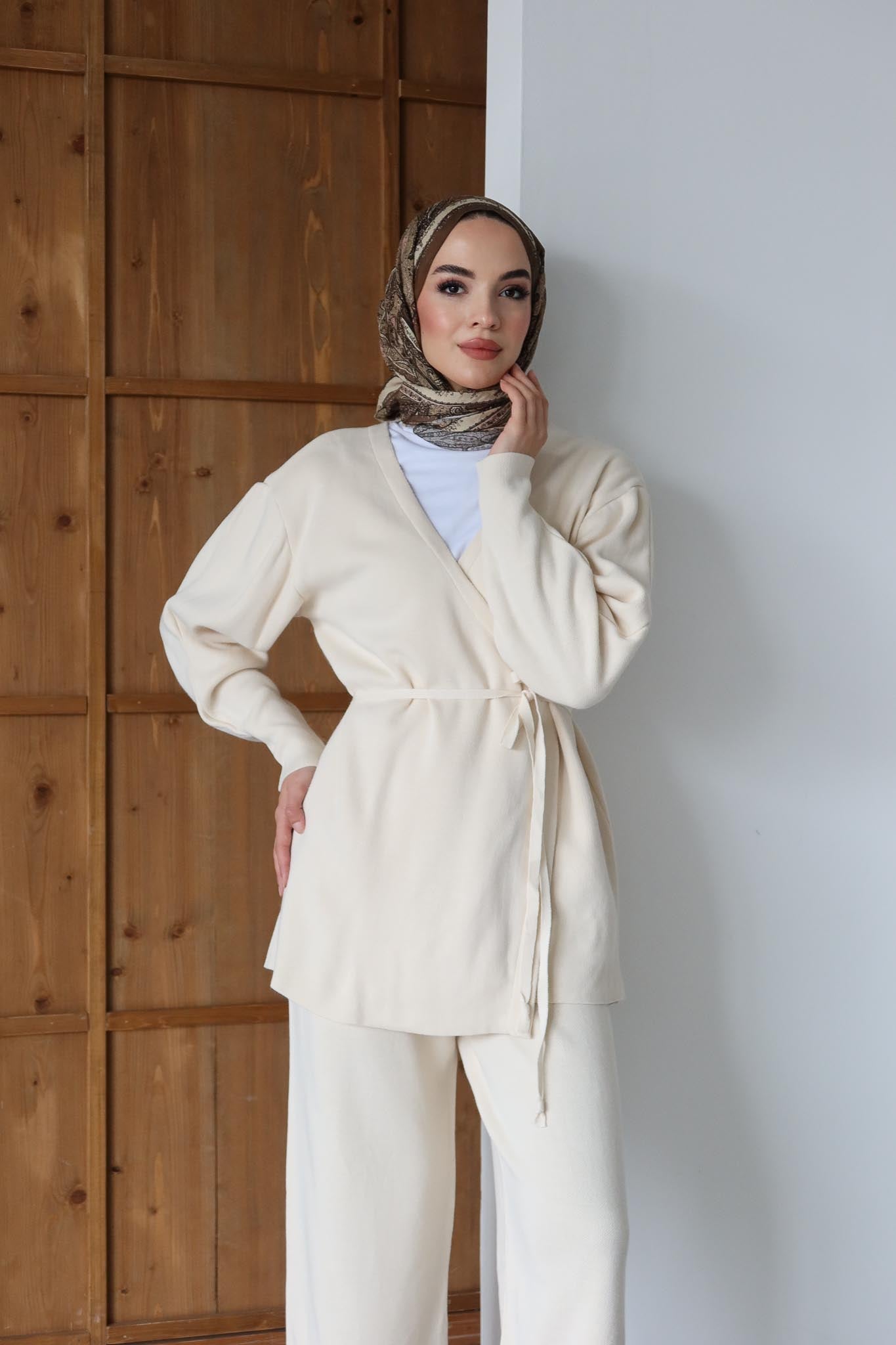 Tied Kimono Set Black