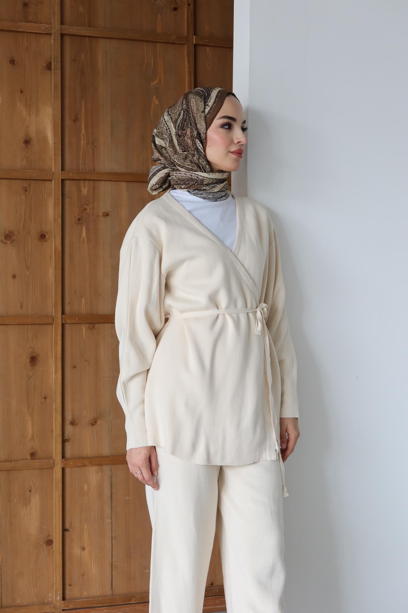 Tied Kimono Set Black