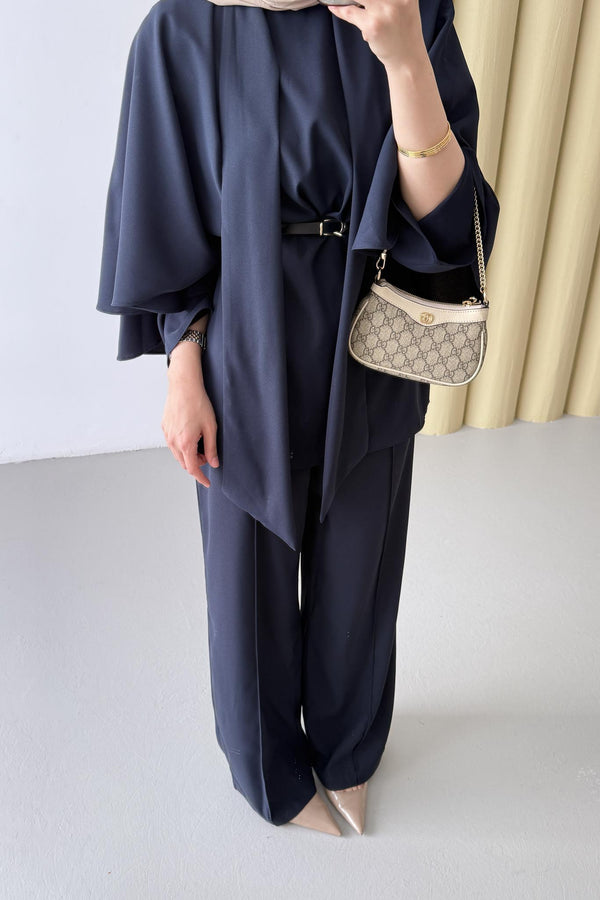 Ajda Pleated Skirt Set Petrol