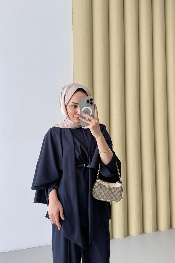 Ajda Pleated Skirt Set Petrol