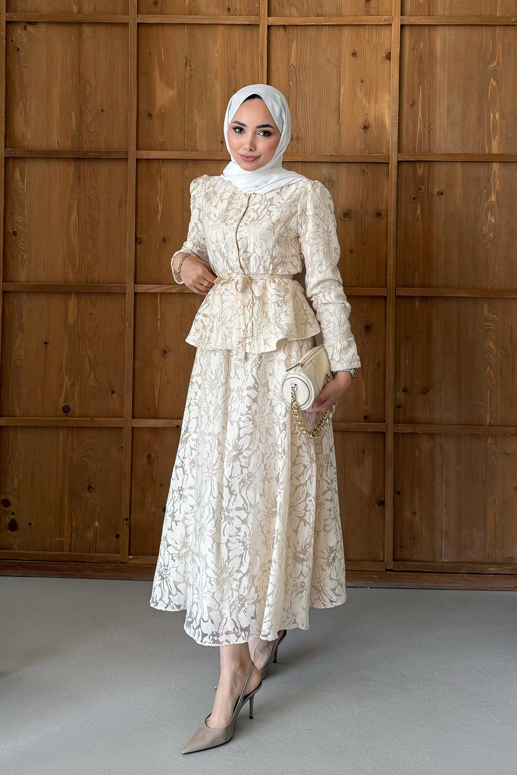 Lavinya Takım Bej